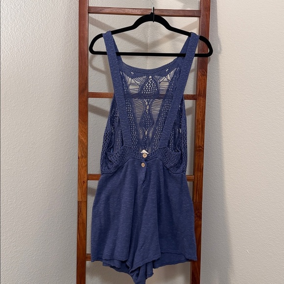 Free People Beach Irina Low-Back Crochet Romper NWT size Large - Picture 4 of 7